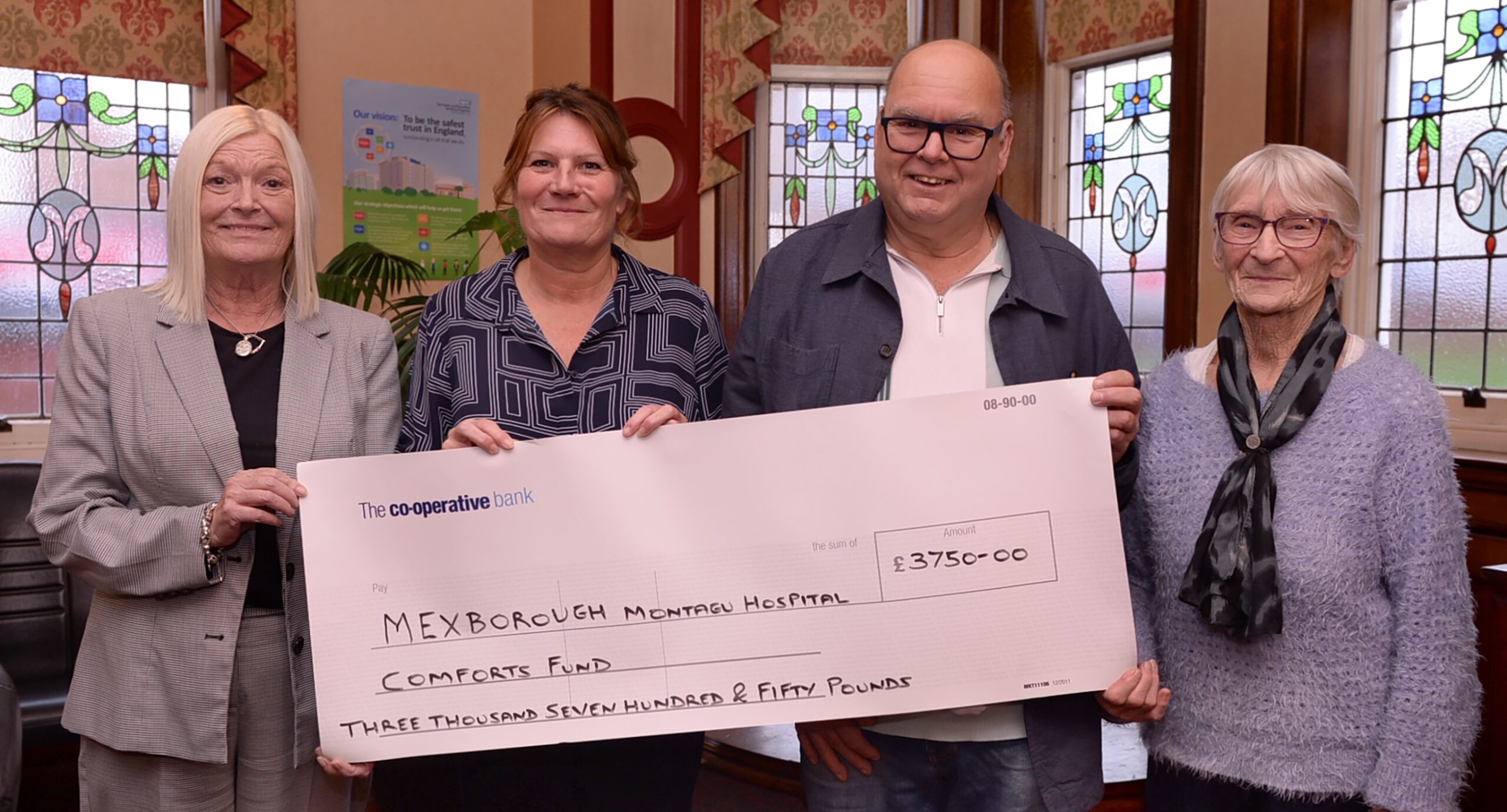 NRRA Mexborough Montagu Cup cheque to Montagu Hospital Comforts Fund-YOR-Kerrie Beddows