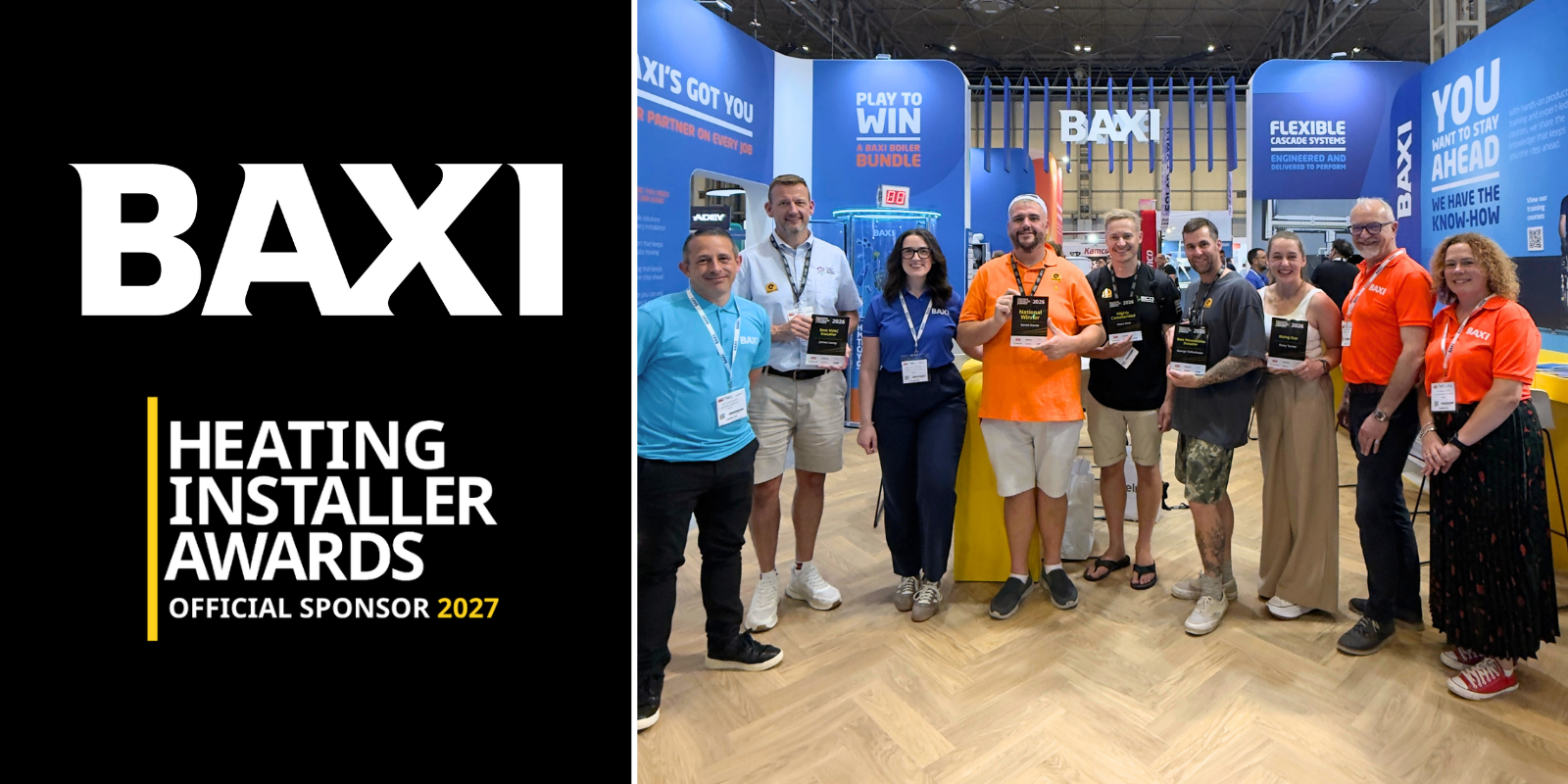 Baxi team with the Heating Installer Awards winners