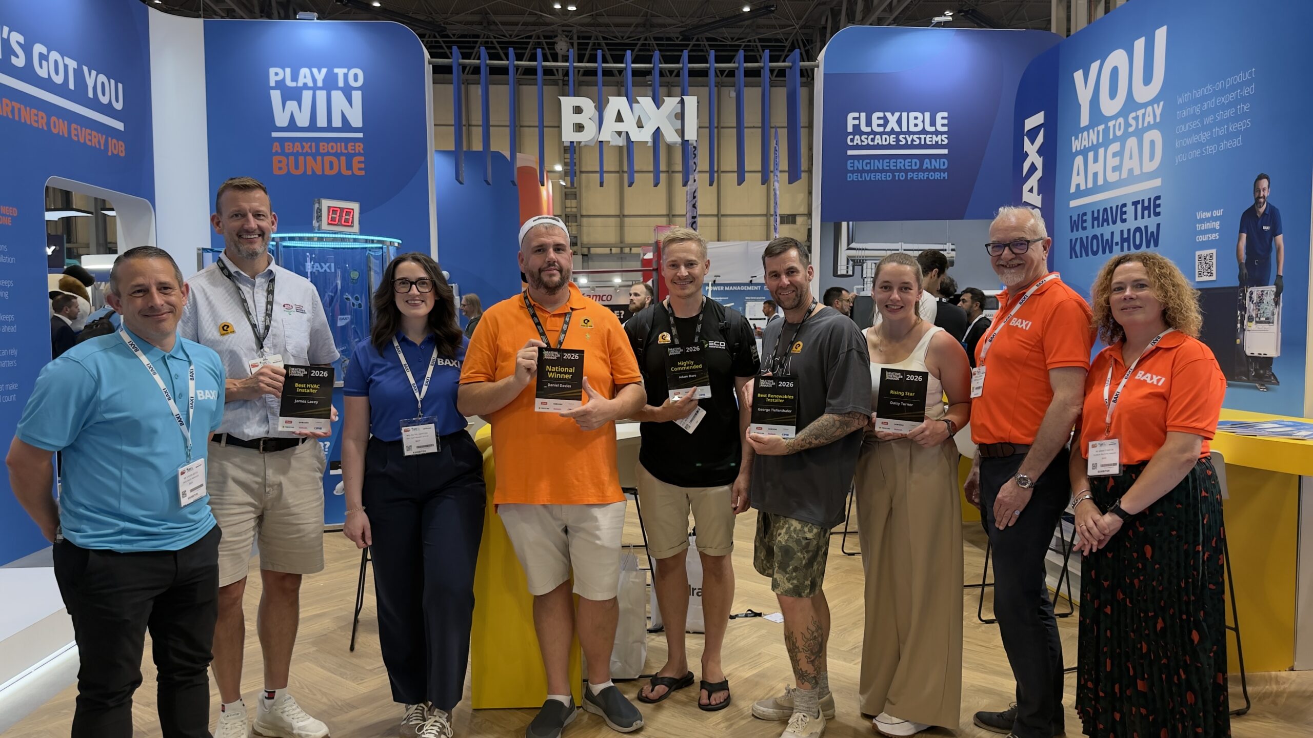Baxi representatives with Heating Installer Awards winners