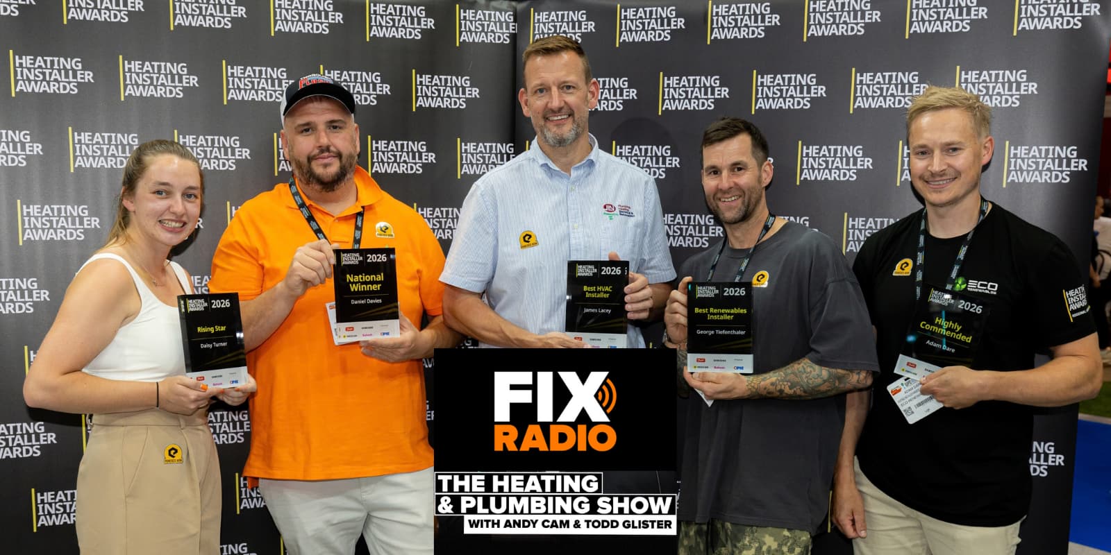 Heating Installer Awards 2026 winners Daniel Davies and George Tiefenthaler