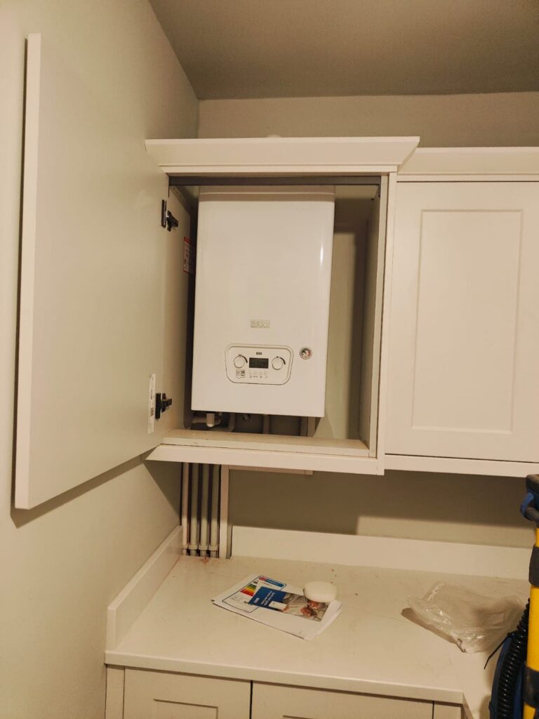 Baxi 600 System 2 boiler installed for the DIY SOS project