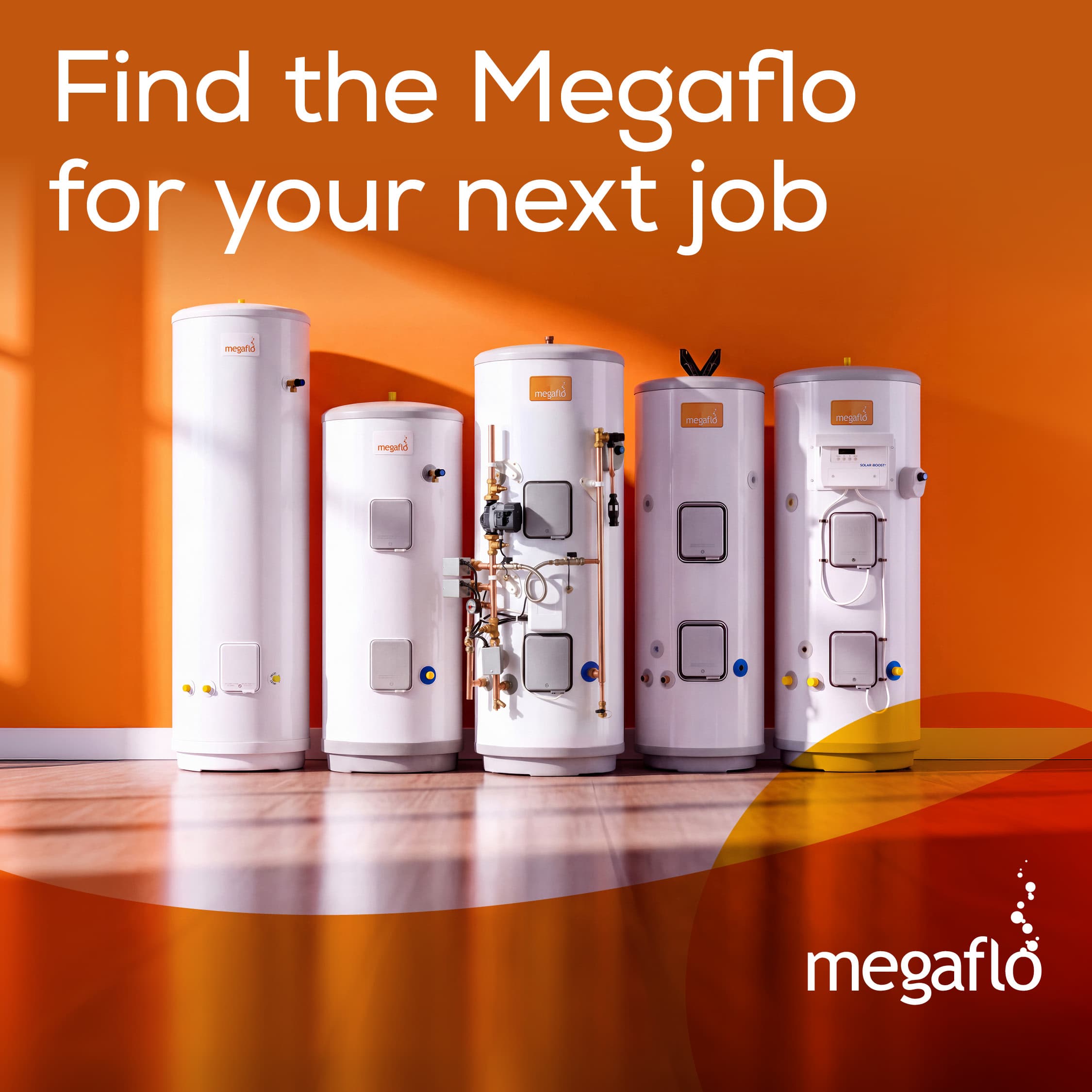 Baxi Megaflo cylinder range including Megaflo Essential models