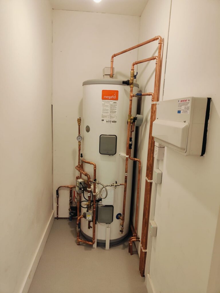 Megaflo Eco SystemReady cylinder installed for the DIY SOS project