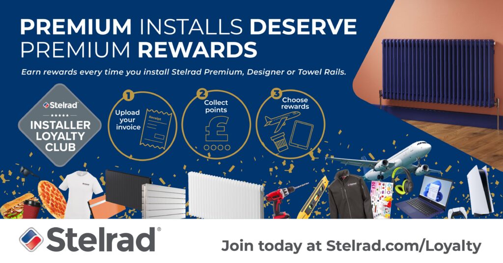 Stelrad Installer Loyalty Club rewards for heating installers